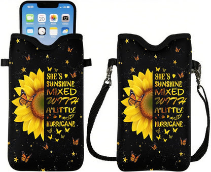 Cell Phone Sleeve Pouch Case Bag with Crossbody Strap Neck Lanyard for Women Men, Weiner Dog Gifts Cell Phone Crossbody Bag 7.1x3.9 Inch