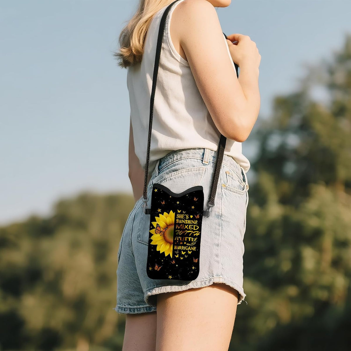Cell Phone Sleeve Pouch Case Bag with Crossbody Strap Neck Lanyard for Women Men, Weiner Dog Gifts Cell Phone Crossbody Bag 7.1x3.9 Inch