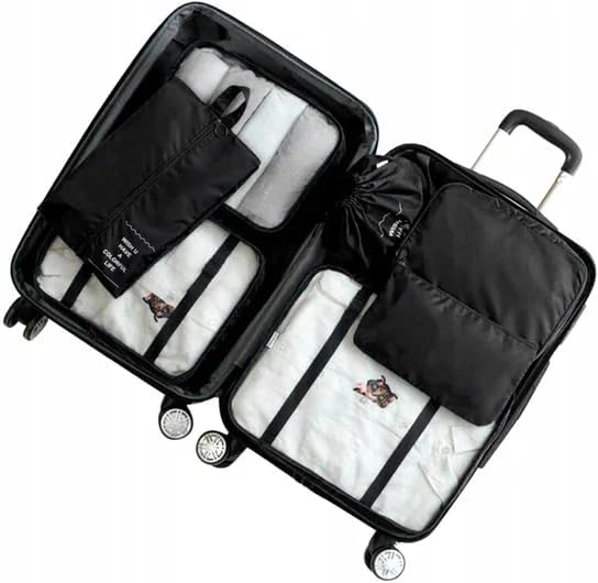 8 Pcs Bag Organizer Set – 8 Pcs Packing Cubes, Travel Cubes, Shoe Bag, Toiletry Pouches, Clothes Organizers, Waterproof Luggage & Travel Bags – Suitcase Organizer & Organizers for Travel Essentials