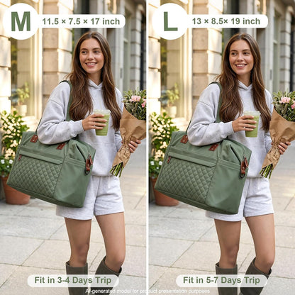 Travel Duffle Bag, Waterproof Weekender Overnight Hospital Bags for Women Men with Toiletry Bag Lightweight Carry on Personal Item Duffle Gym Bag for Travel, Airplanes, Sports