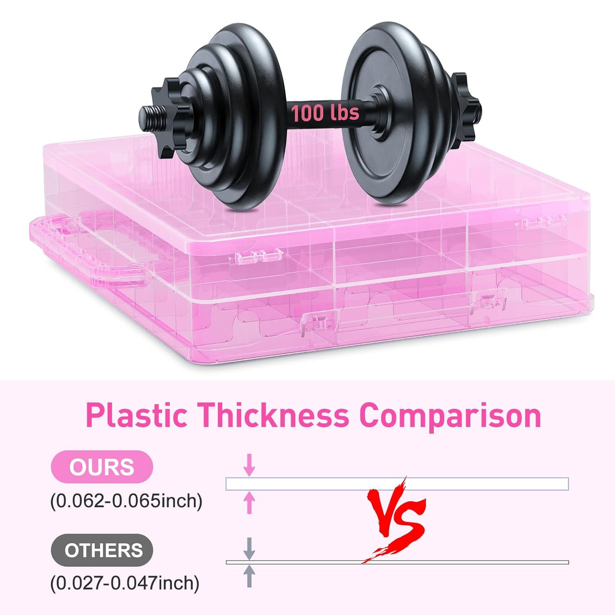 2pcs Nail Polish Organizer, Portable 48 Bottles Clear Nail Polish Holder with Adjustable Divider, Gel Nail Polish Storage Double Side Nail Polish Organizer Case for Nail Tech Grey