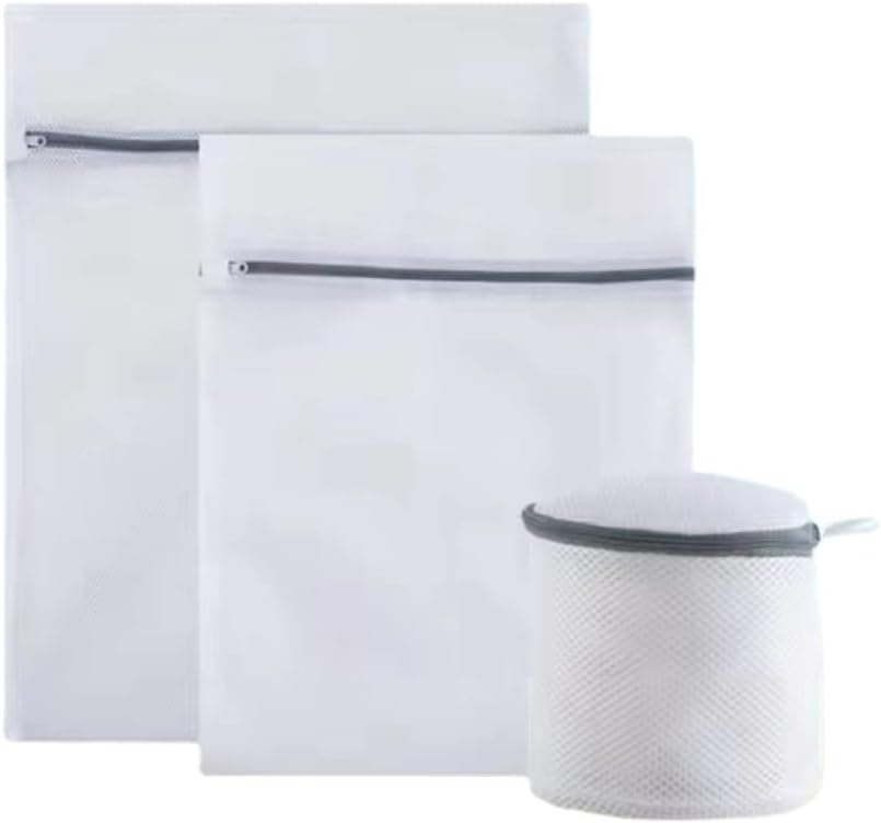 3 Pcs Mesh Laundry Bags Laundry Wash Bags Laundry Bags Wash Organizer for Delicates Dorm Underwear Bras Travel (SetA)
