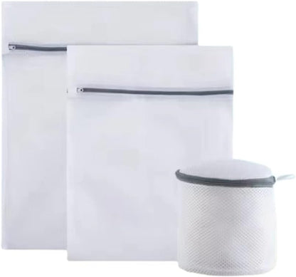 3 Pcs Mesh Laundry Bags Laundry Wash Bags Laundry Bags Wash Organizer for Delicates Dorm Underwear Bras Travel (SetA)
