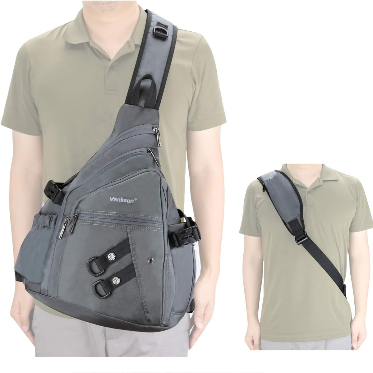 Sling Backpacks, Sling Chest Bags Shoulder Crossbody Bags for Men Women Outdoor Travel Walking Dog Running Bag
