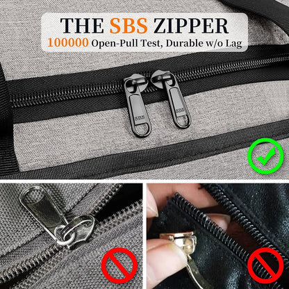 Garment Bags for Travel 60L Waterproof 2-in-1 Hanging Duffle Bag for Men Women with SBS Zipper & Shoes Compartment