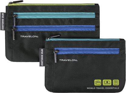 World Travel Essentials Set of 2 Currency and Passport Organizers