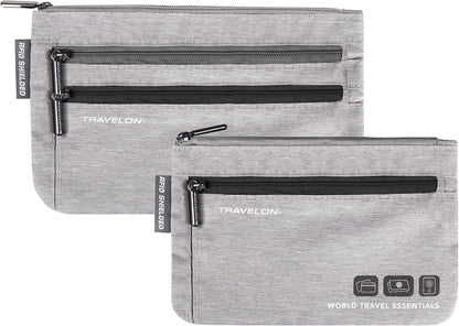 World Travel Essentials Set of 2 Currency and Passport Organizers