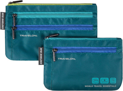 World Travel Essentials Set of 2 Currency and Passport Organizers