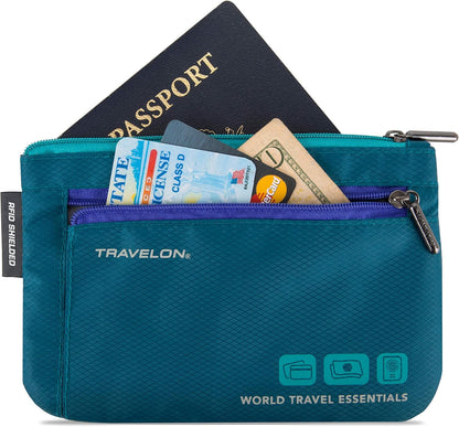 World Travel Essentials Set of 2 Currency and Passport Organizers
