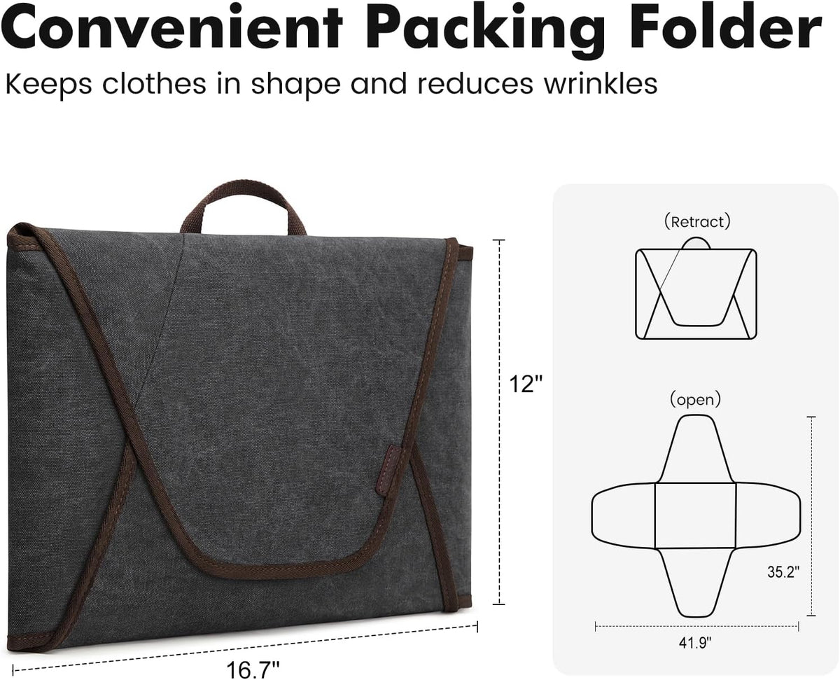 Garment Folder Compression Packing Cubes for Travel Garment Bag with Wrinkle-Free Luggage Suitcase Organizer Bags