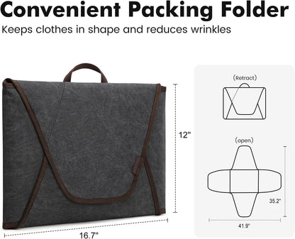 Garment Folder Compression Packing Cubes for Travel Garment Bag with Wrinkle-Free Luggage Suitcase Organizer Bags