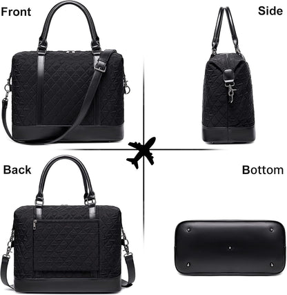 Travel Tote Bags with Zipper Ladies Canvas Bag Weekender Overnight Bag for Women Carry on Duffel Bag Trolley Sleeve