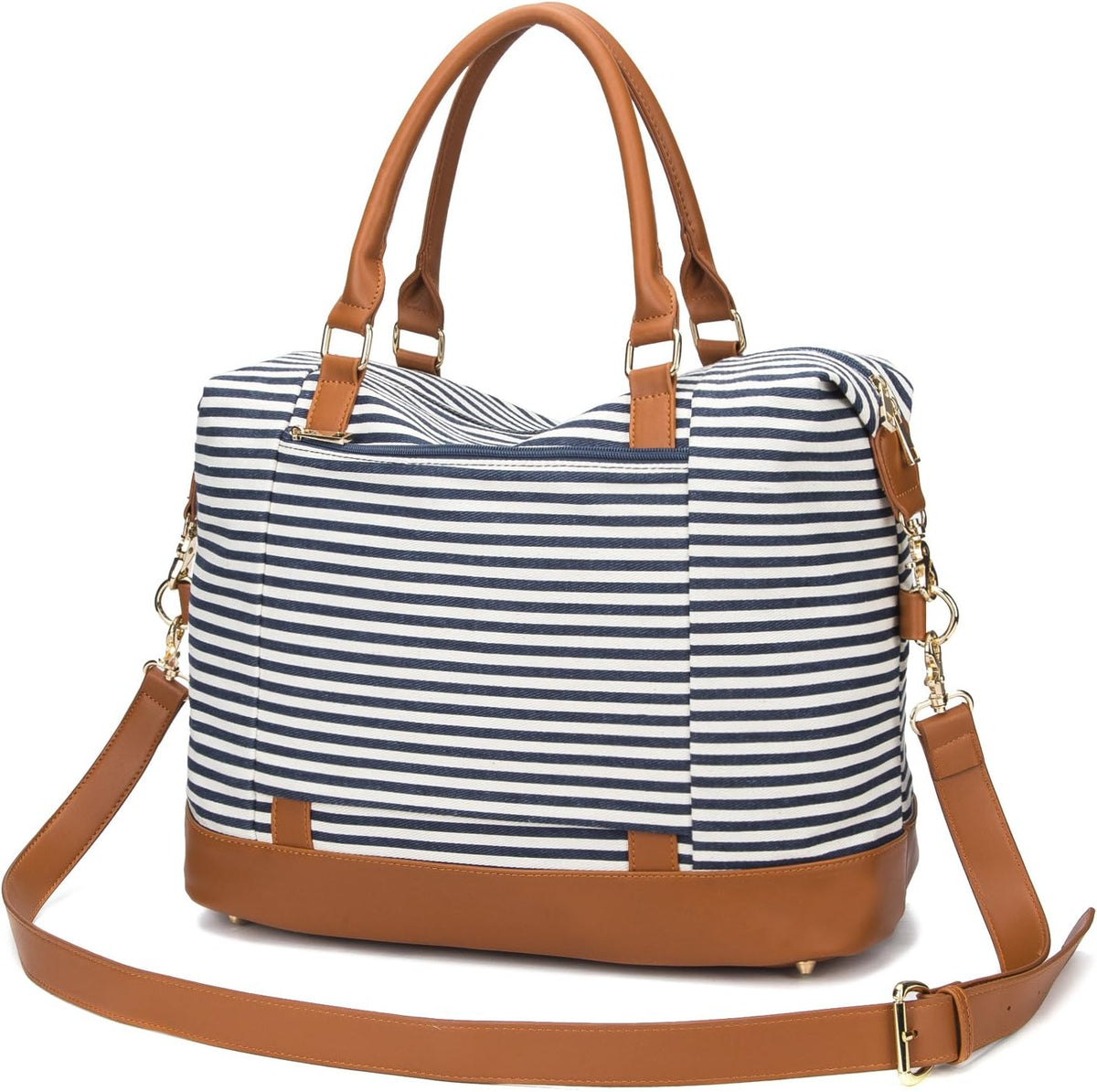 Travel Tote Bags with Zipper Ladies Canvas Bag Weekender Overnight Bag for Women Carry on Duffel Bag Trolley Sleeve