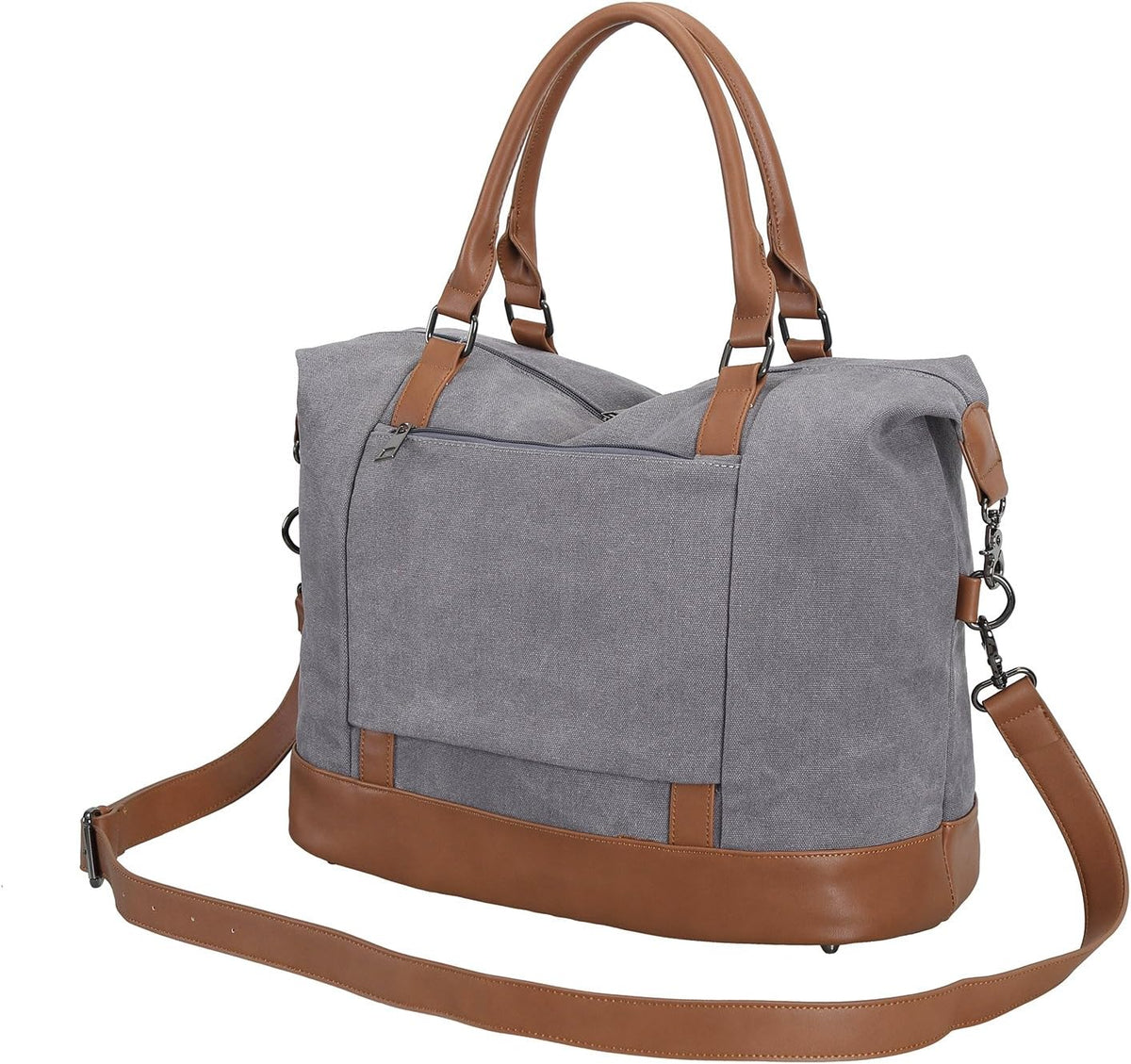 Travel Tote Bags with Zipper Ladies Canvas Bag Weekender Overnight Bag for Women Carry on Duffel Bag Trolley Sleeve