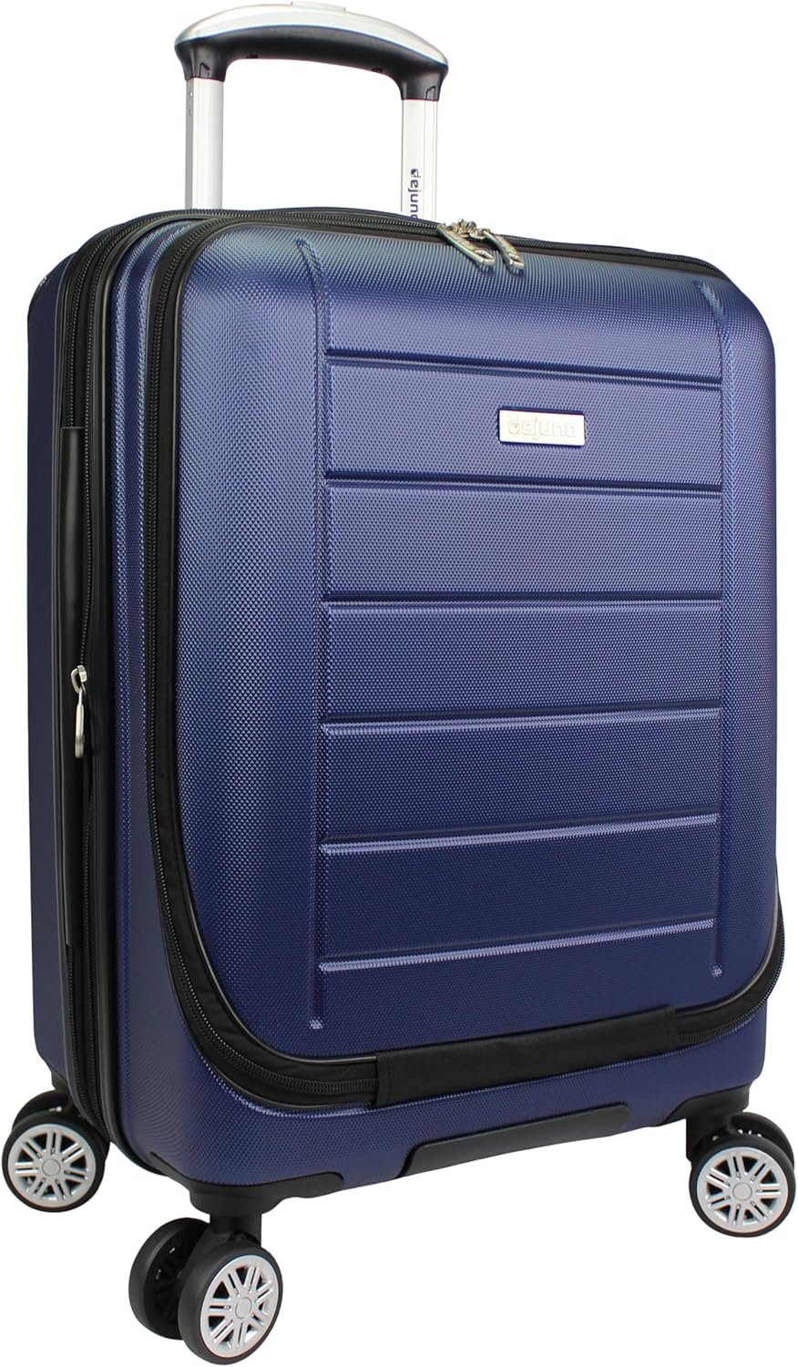 Dejuno Compact 20" Carry-on Luggage with Laptop Pocket - Silver