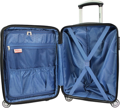 Dejuno Compact 20" Carry-on Luggage with Laptop Pocket - Silver
