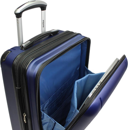 Dejuno Compact 20" Carry-on Luggage with Laptop Pocket - Silver