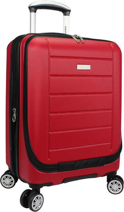 Dejuno Compact 20" Carry-on Luggage with Laptop Pocket - Silver