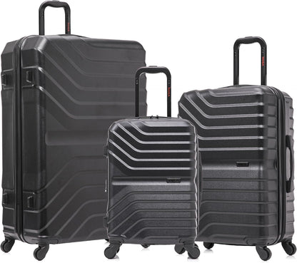 AURUM Hardside Luggage with Spinner Wheels | 20 in Durable Lightweight Carry on Suitcase for Travel | Zipper Clouser Suit Case with Gel Handles and Trolley | Green