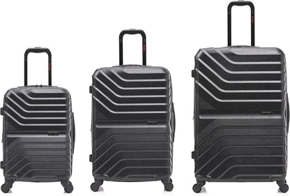 AURUM Hardside Luggage with Spinner Wheels | 20 in Durable Lightweight Carry on Suitcase for Travel | Zipper Clouser Suit Case with Gel Handles and Trolley | Green