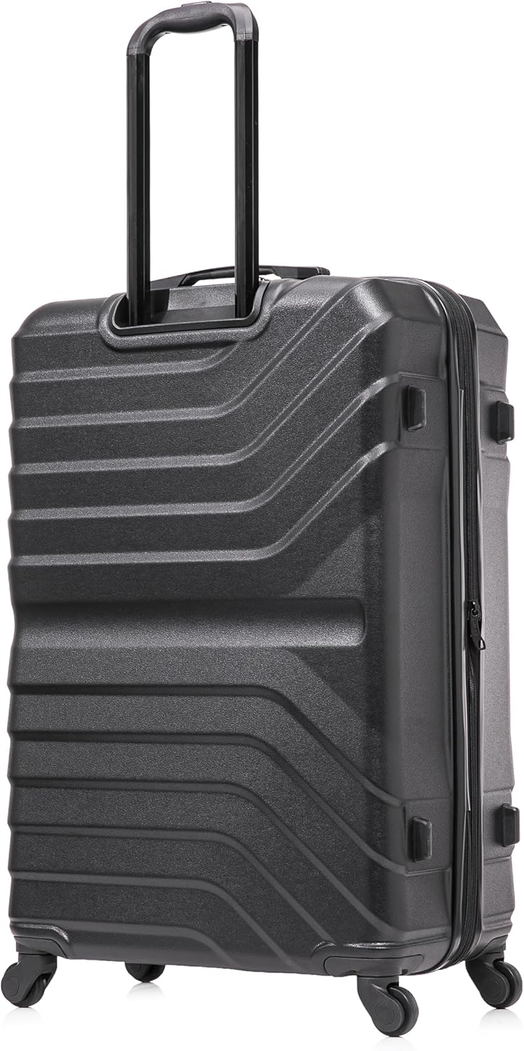 AURUM Hardside Luggage with Spinner Wheels | 20 in Durable Lightweight Carry on Suitcase for Travel | Zipper Clouser Suit Case with Gel Handles and Trolley | Green