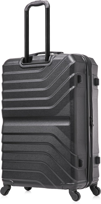 AURUM Hardside Luggage with Spinner Wheels | 20 in Durable Lightweight Carry on Suitcase for Travel | Zipper Clouser Suit Case with Gel Handles and Trolley | Green