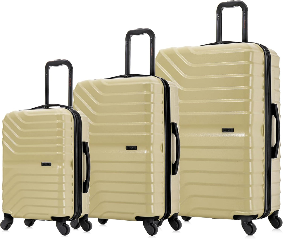 AURUM Hardside Luggage with Spinner Wheels | 20 in Durable Lightweight Carry on Suitcase for Travel | Zipper Clouser Suit Case with Gel Handles and Trolley | Green