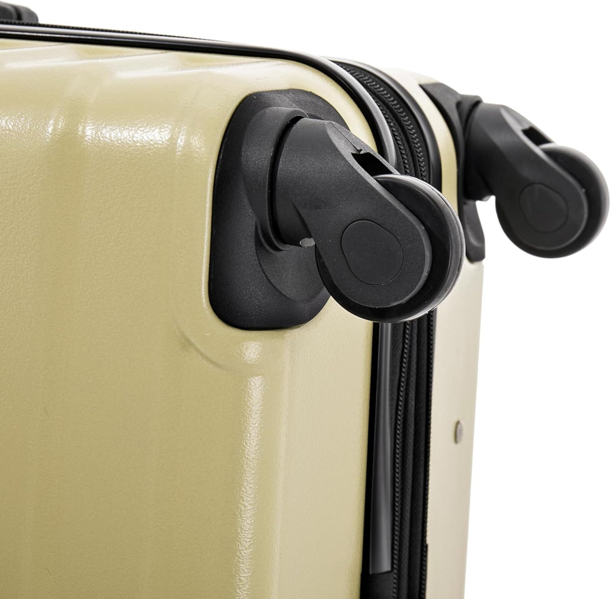 AURUM Hardside Luggage with Spinner Wheels | 20 in Durable Lightweight Carry on Suitcase for Travel | Zipper Clouser Suit Case with Gel Handles and Trolley | Green
