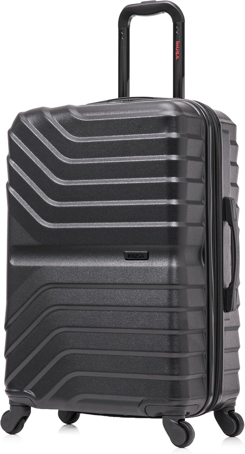 AURUM Hardside Luggage with Spinner Wheels | 20 in Durable Lightweight Carry on Suitcase for Travel | Zipper Clouser Suit Case with Gel Handles and Trolley | Green
