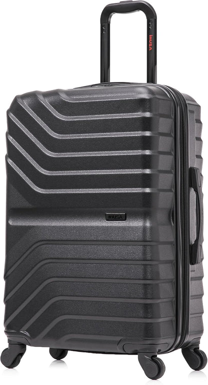 AURUM Hardside Luggage with Spinner Wheels | 20 in Durable Lightweight Carry on Suitcase for Travel | Zipper Clouser Suit Case with Gel Handles and Trolley | Green