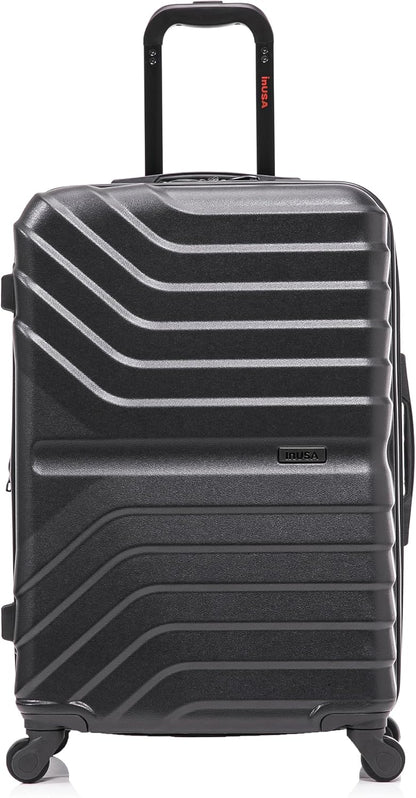 AURUM Hardside Luggage with Spinner Wheels | 20 in Durable Lightweight Carry on Suitcase for Travel | Zipper Clouser Suit Case with Gel Handles and Trolley | Green