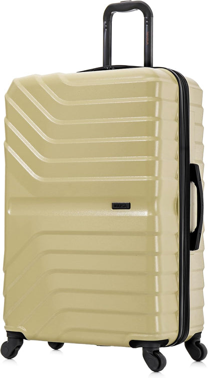 AURUM Hardside Luggage with Spinner Wheels | 20 in Durable Lightweight Carry on Suitcase for Travel | Zipper Clouser Suit Case with Gel Handles and Trolley | Green