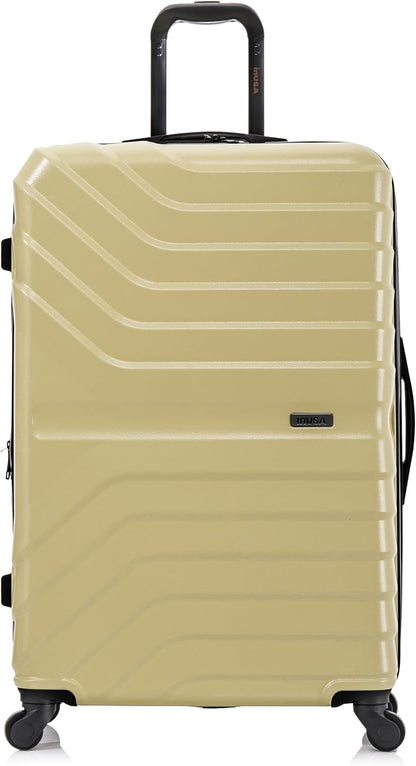 AURUM Hardside Luggage with Spinner Wheels | 20 in Durable Lightweight Carry on Suitcase for Travel | Zipper Clouser Suit Case with Gel Handles and Trolley | Green