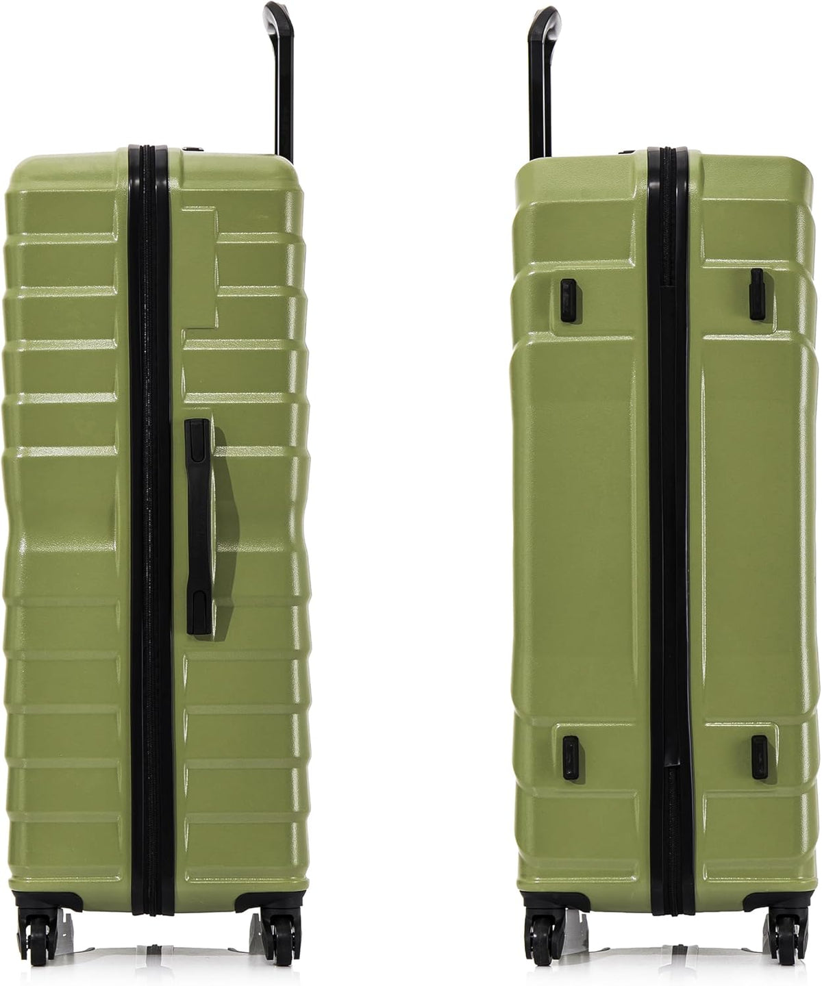 AURUM Hardside Luggage with Spinner Wheels | 20 in Durable Lightweight Carry on Suitcase for Travel | Zipper Clouser Suit Case with Gel Handles and Trolley | Green