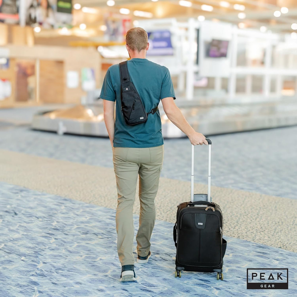 Travel Sling Bag. Compact Crossbody Bag | Lighter and Smaller than a Backpack | Lifetime Lost & Found ID Tag