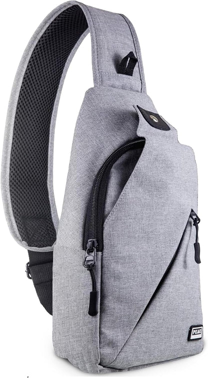 Travel Sling Bag. Compact Crossbody Bag | Lighter and Smaller than a Backpack | Lifetime Lost & Found ID Tag
