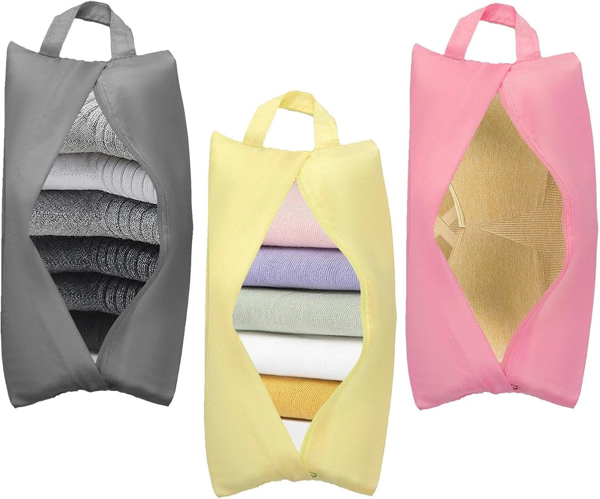 3pcs Travel Underwear Organizer Bag, Underwear Travel Bag with Handle, Bra & Sock Organizer Bags for Women Men Socks Lingerie and Small Clothes
