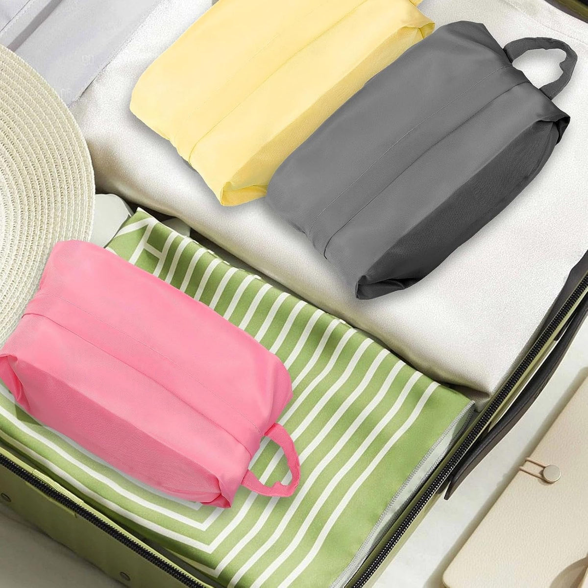 3pcs Travel Underwear Organizer Bag, Underwear Travel Bag with Handle, Bra & Sock Organizer Bags for Women Men Socks Lingerie and Small Clothes
