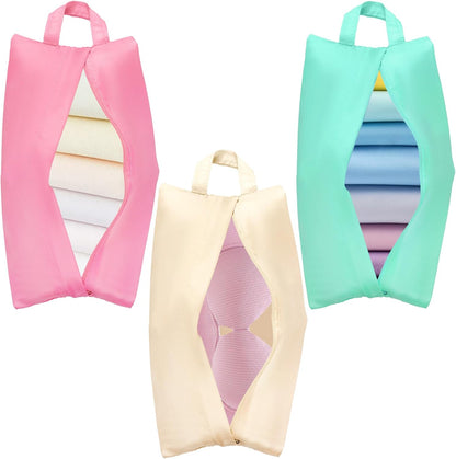 3pcs Travel Underwear Organizer Bag, Underwear Travel Bag with Handle, Bra & Sock Organizer Bags for Women Men Socks Lingerie and Small Clothes