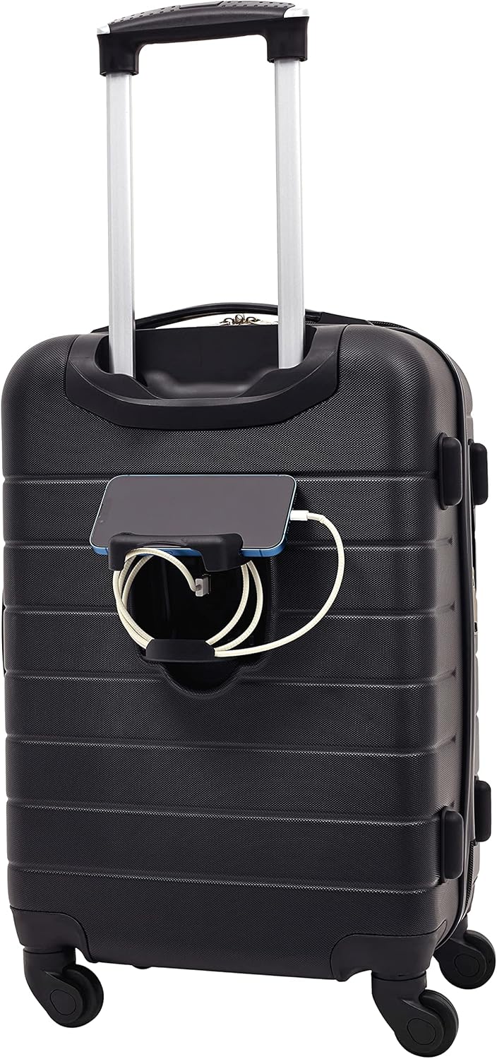 Smart Spinner Hardside Luggage, 22-Inch Carry-On, Olive Green