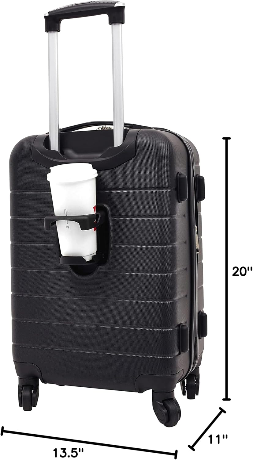 Smart Spinner Hardside Luggage, 22-Inch Carry-On, Olive Green
