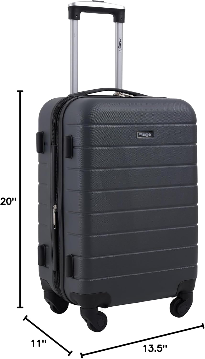 Smart Spinner Hardside Luggage, 22-Inch Carry-On, Olive Green