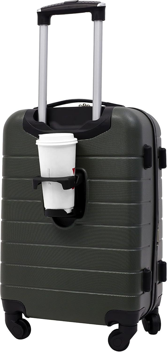 Smart Spinner Hardside Luggage, 22-Inch Carry-On, Olive Green