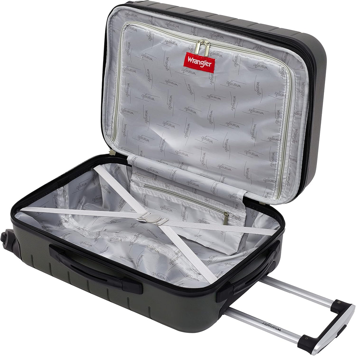 Smart Spinner Hardside Luggage, 22-Inch Carry-On, Olive Green