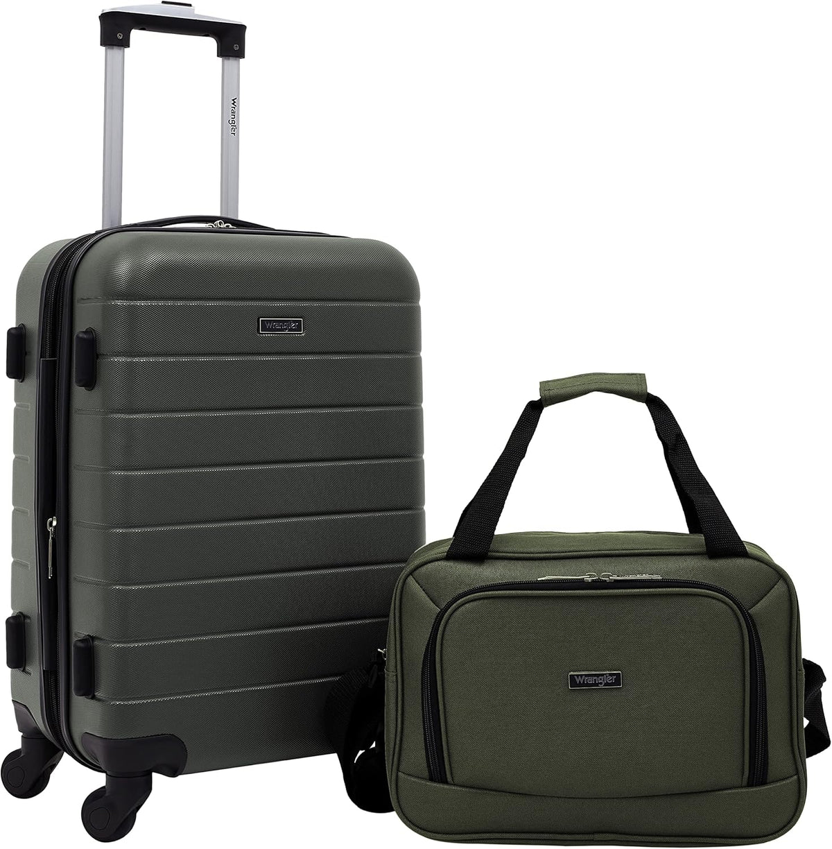 Smart Spinner Hardside Luggage, 22-Inch Carry-On, Olive Green