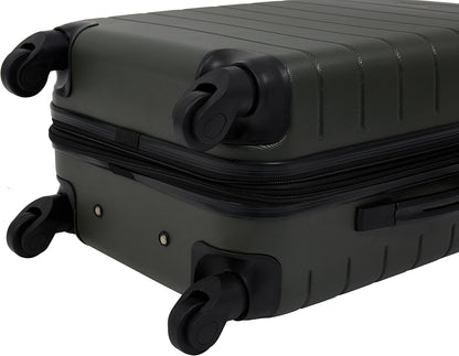 Smart Spinner Hardside Luggage, 22-Inch Carry-On, Olive Green