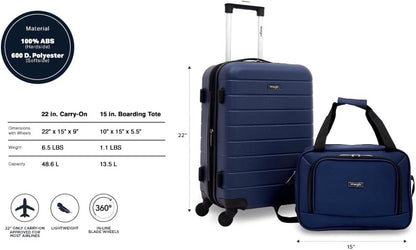 Smart Spinner Hardside Luggage, 22-Inch Carry-On, Olive Green