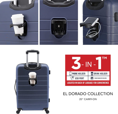 Smart Spinner Hardside Luggage, 22-Inch Carry-On, Olive Green