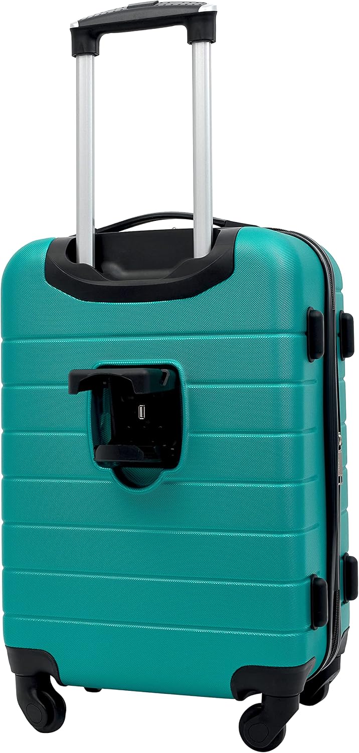 Smart Spinner Hardside Luggage, 22-Inch Carry-On, Olive Green