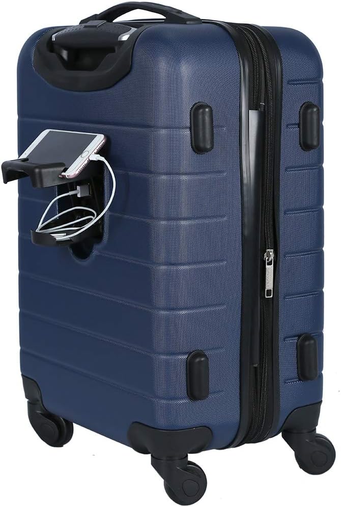 Smart Spinner Hardside Luggage, 22-Inch Carry-On, Olive Green